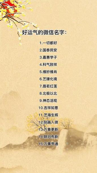 微信名字大全男