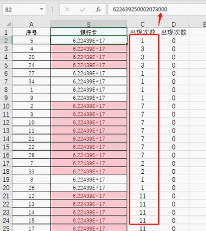 筛选重复数据的效果图标