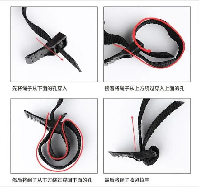 头盔卡扣怎么穿绳子图标