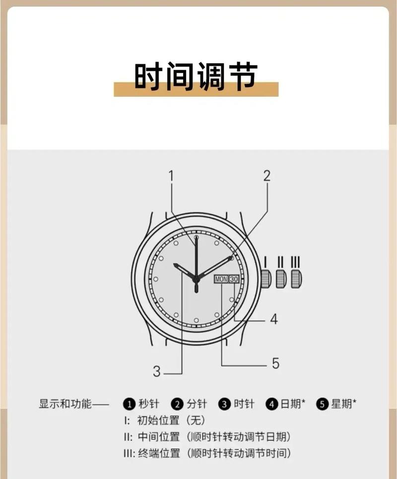 手表如何快速调日期时间