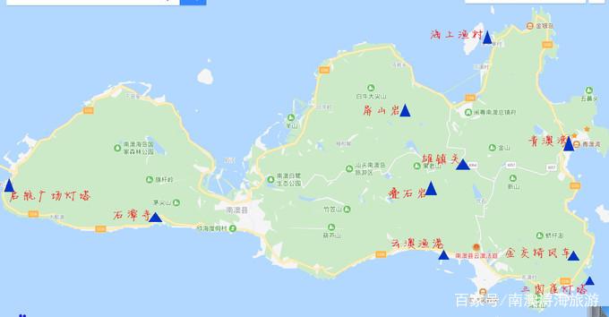 南澳岛环岛景点路线图