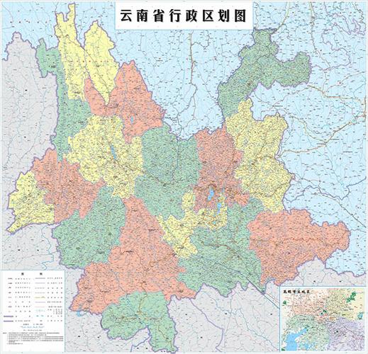 云南省行政区划地图