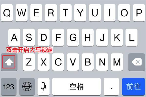 手机键盘上怎么打大写字母图标