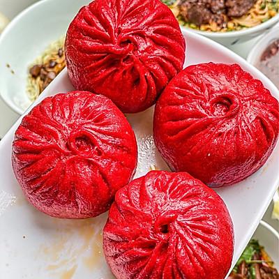 一个红色包子图片