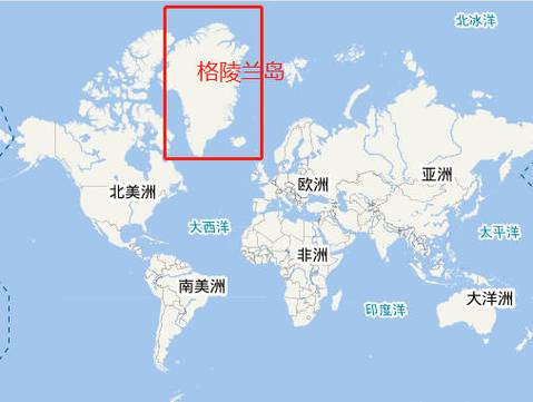 格陵兰岛地图位置