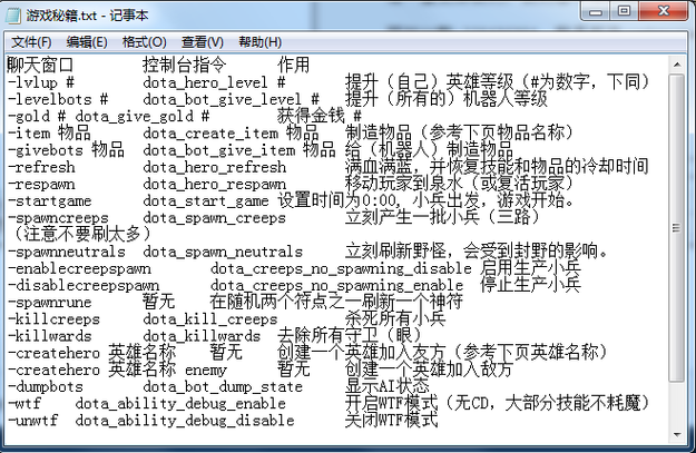 dota2作弊指令怎么输入