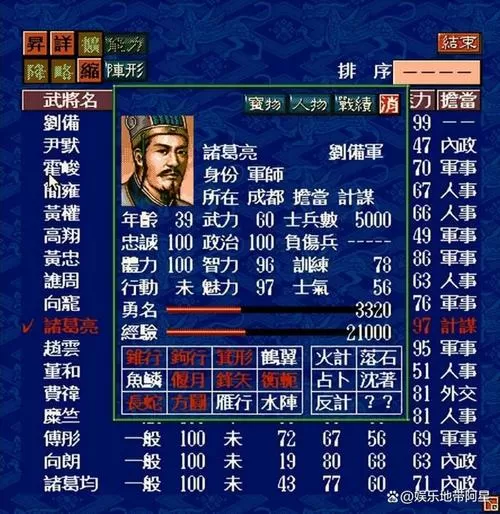 三国志5武将登场时间和地点
