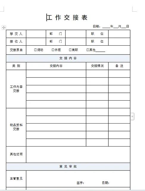工作交接明细表模板图标