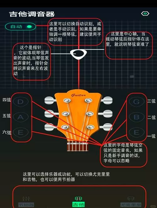 吉他调音器如何调音图标