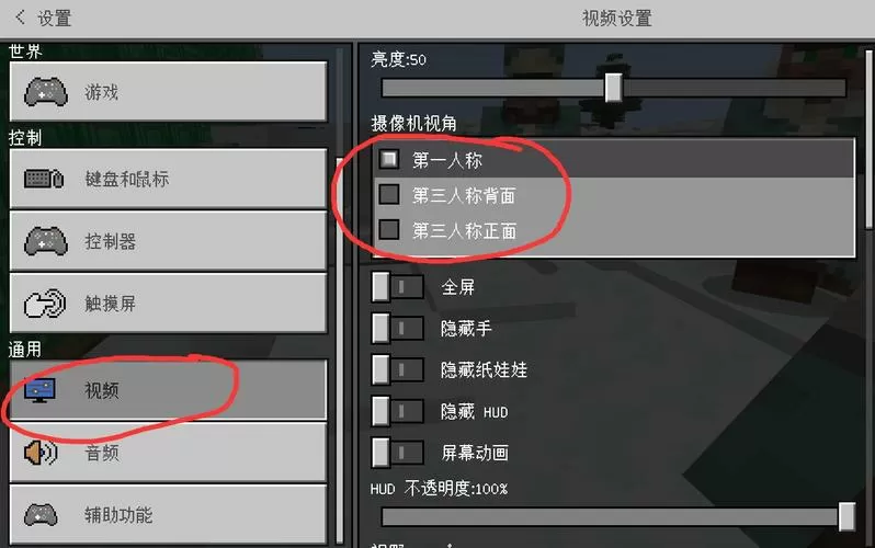 我的世界调整视角怎么调图标