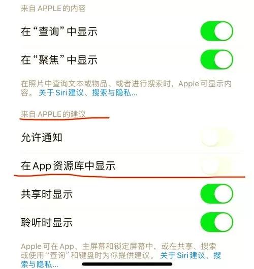 苹果手机如何关闭资源库图标