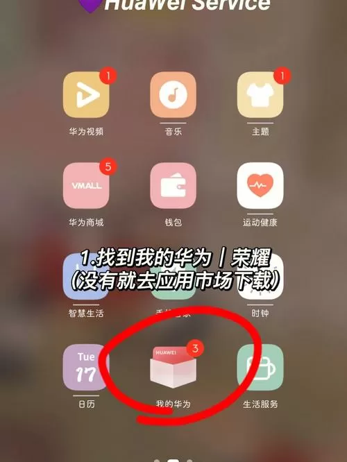 华为花粉在哪里打开图标