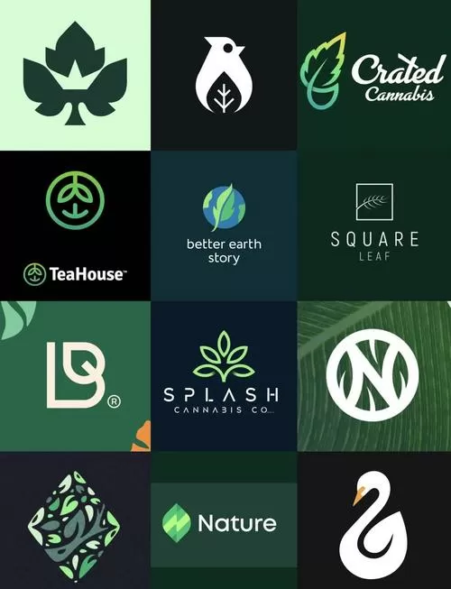 绿叶的模式图标