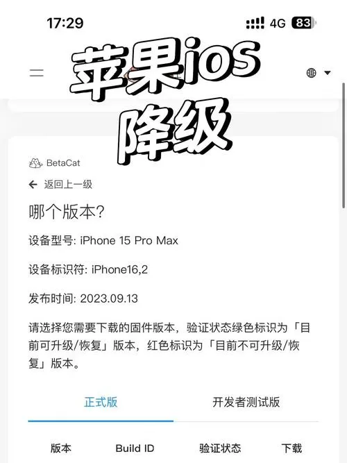 ios降级官方降级图标