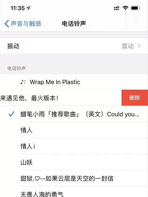 怎么删除手机本地音乐铃声图标