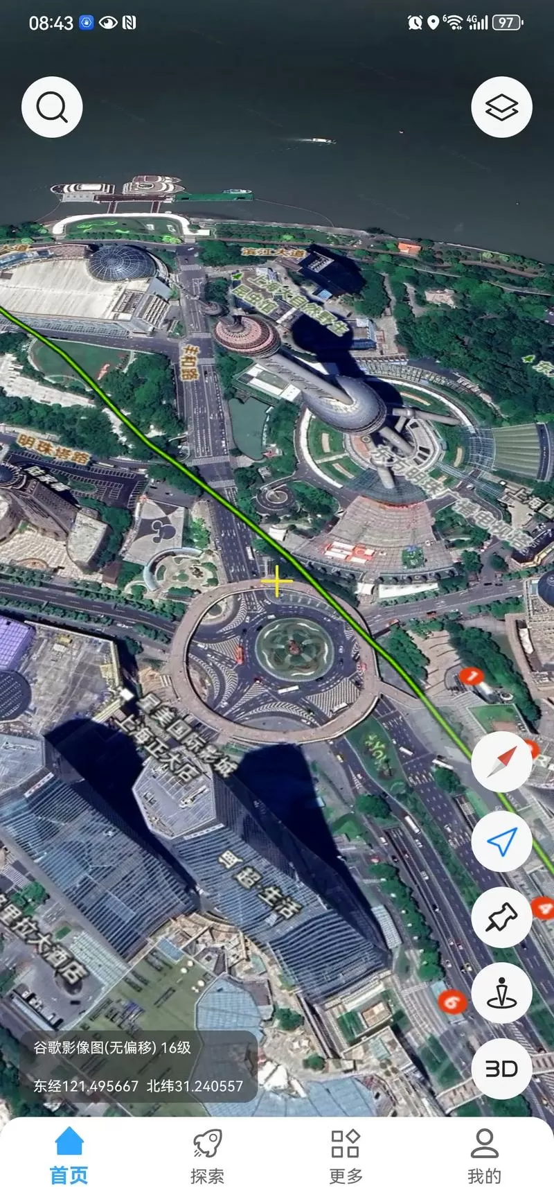 百度地图3d实景地图怎么看绿色版
