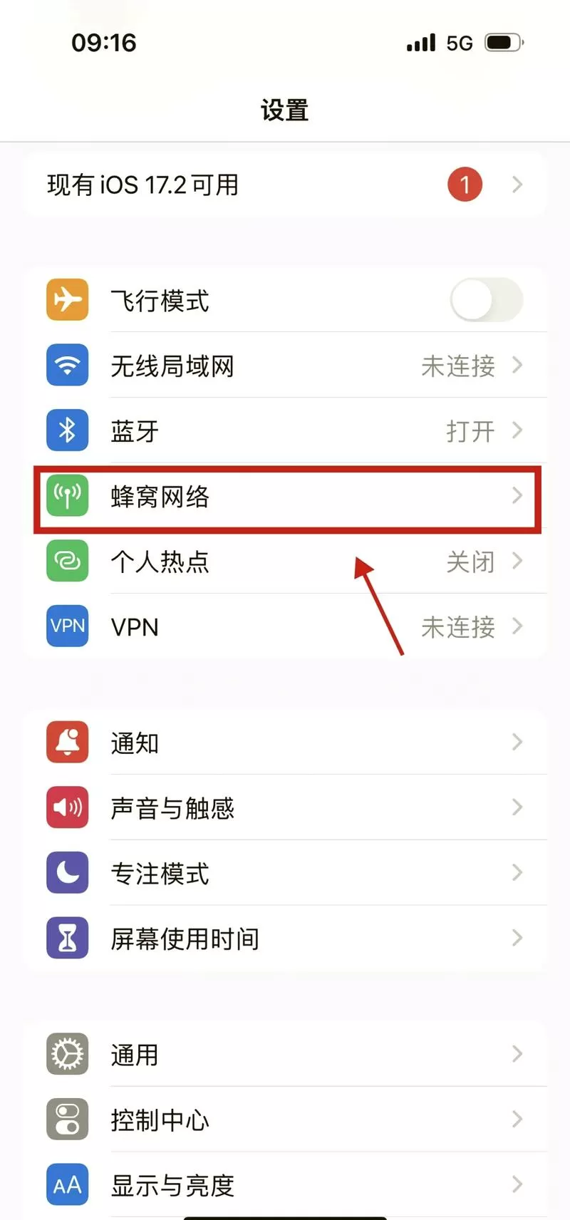 苹果手机怎么关掉5g网络开4g图标