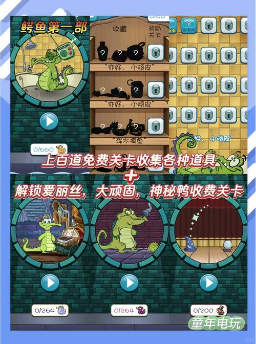 小顽皮鳄鱼洗澡游戏