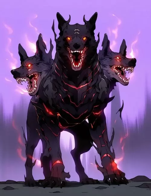 三头地狱犬漫画图标