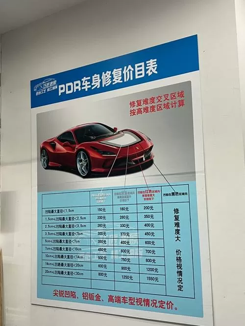 钣金无痕修复大概多少钱图标