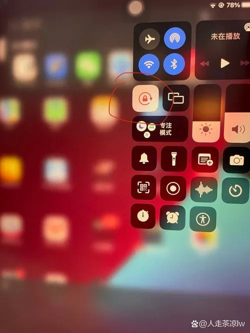 ipad屏幕不能自动旋转图标