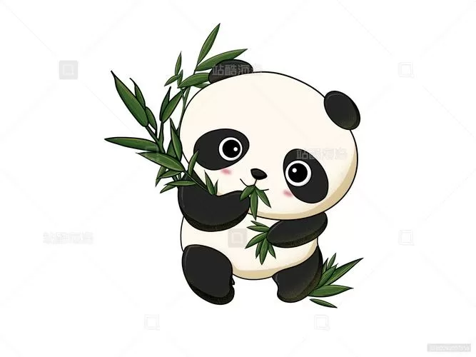 熊猫吃的竹子怎么画图标