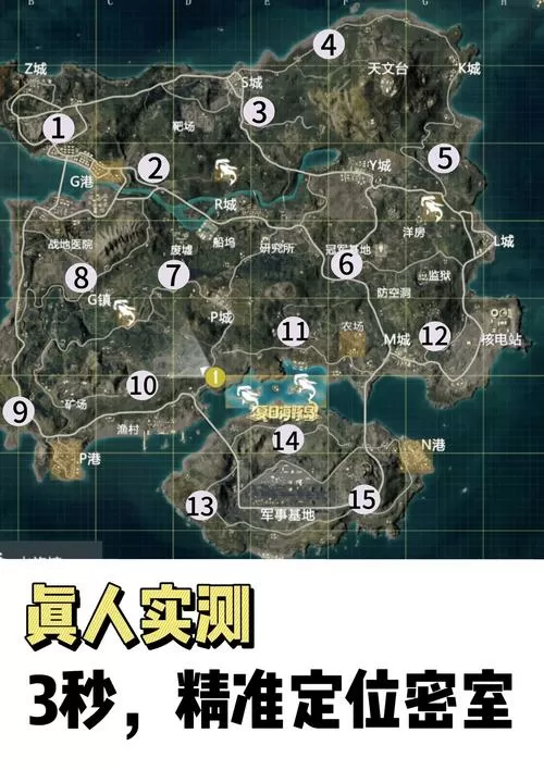 和平精英里面的密室位置图标