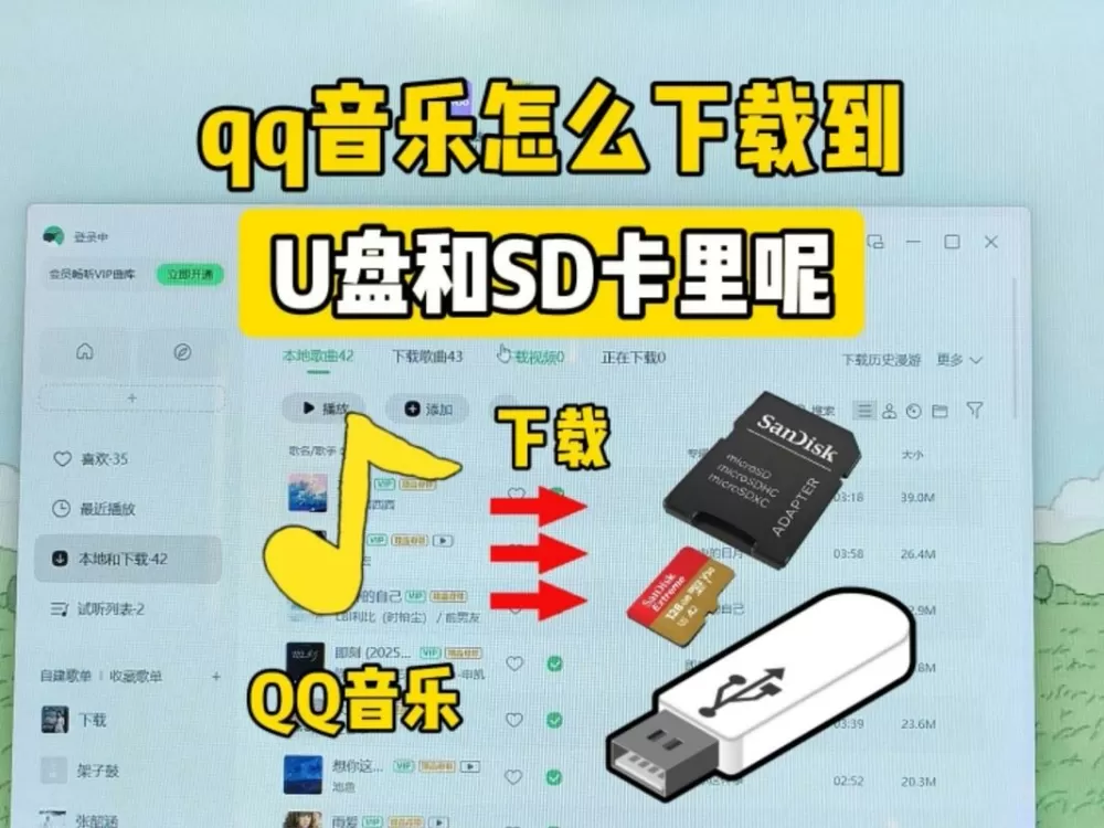 如何将qq音乐下载到u盘图标