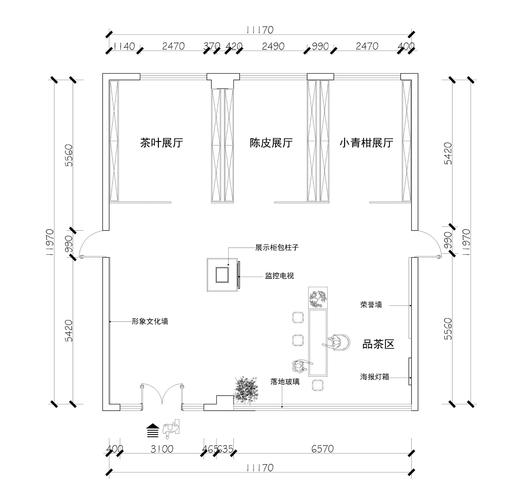 展厅平面图和效果图