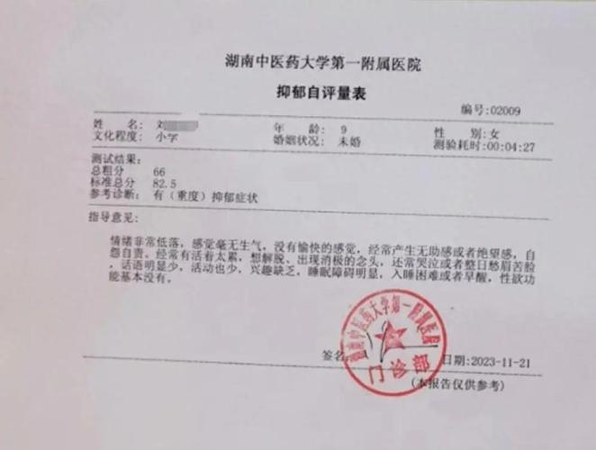 抑郁症检查报告生成器