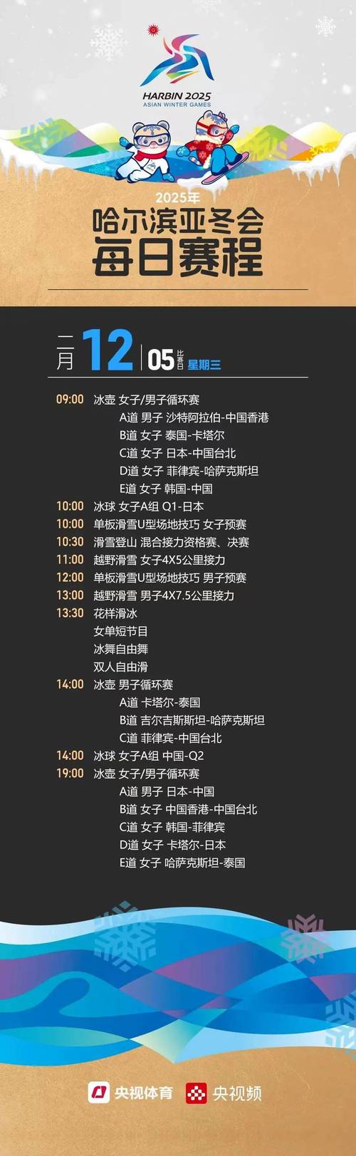 2025冬奥会赛程表红包版图标
