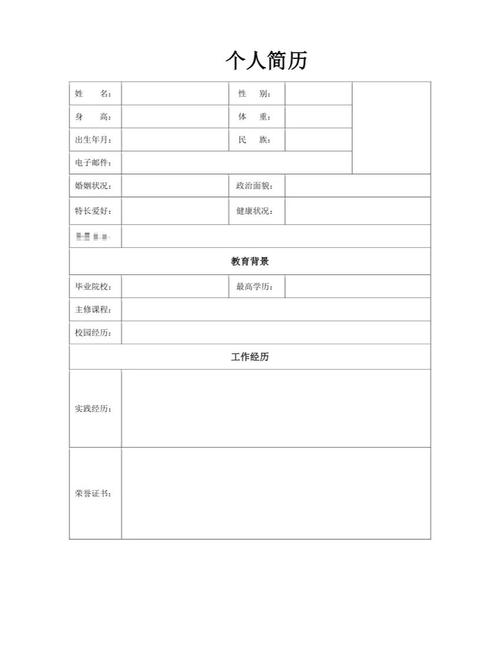 应届生个人简历模板免费无限制版