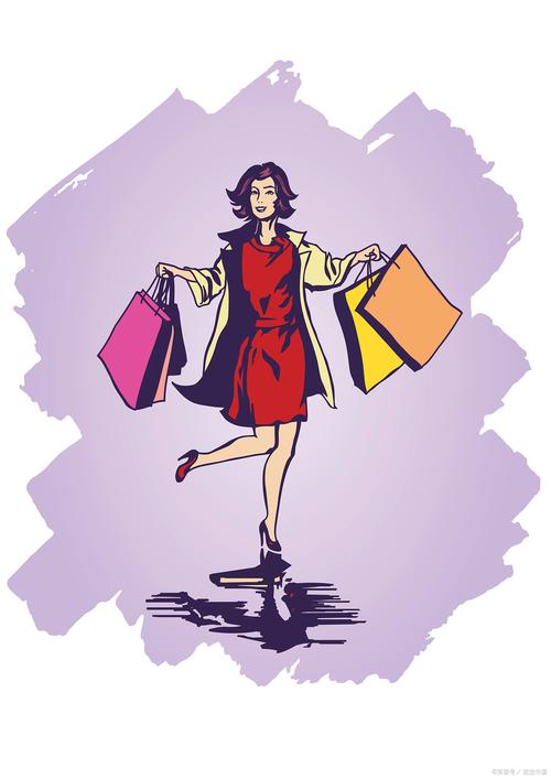 超级市场购物女孩图标