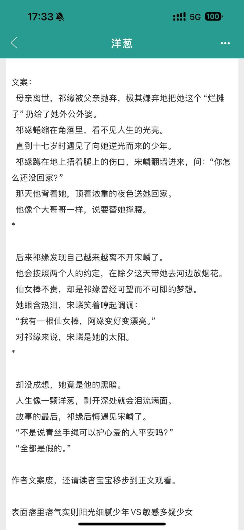 洋葱小说