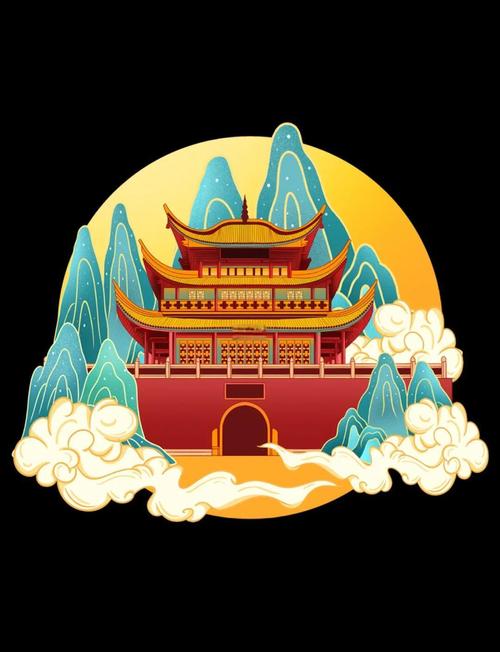 国潮景点赚钱图标