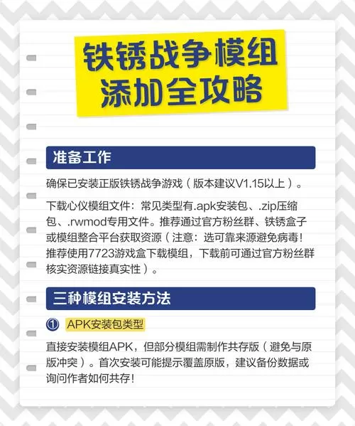 铁锈战争如何添加模组图标