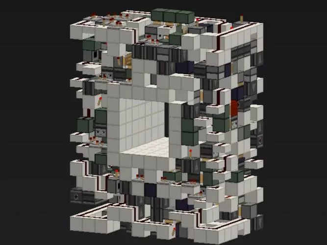 我的世界活塞门4×4升降门