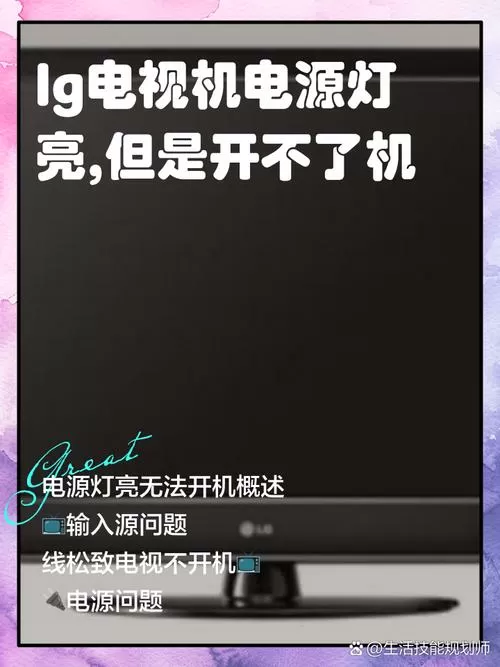 电视机上的灯不亮怎么回事图标