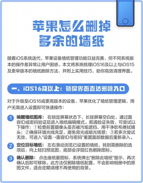 苹果手机多余的墙纸如何删除图标