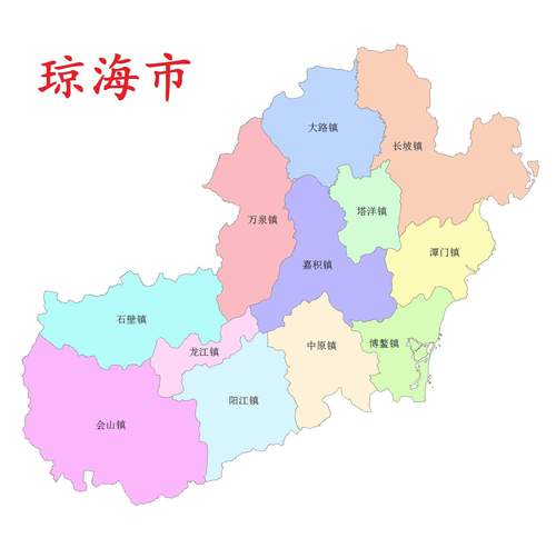 琼海市标准地图
