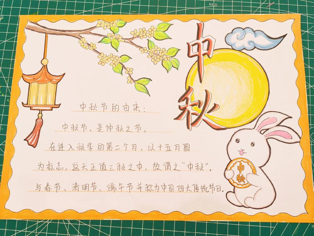 2021中秋节简单又好看的手抄报简单又漂亮的中秋节手图标