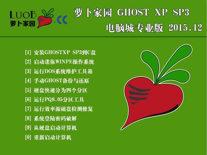 萝卜家园Windows1064位优化精简版怎么安装?图标