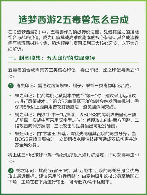 造梦西游2五毒兽怎么合成图标
