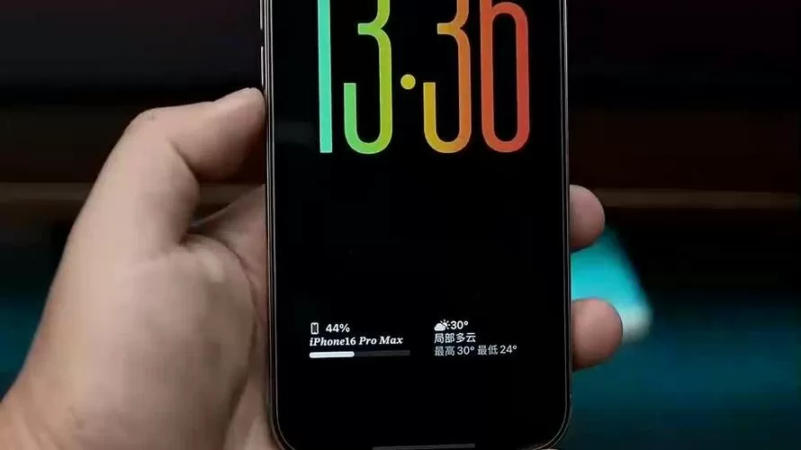 苹果锁屏显示大时钟