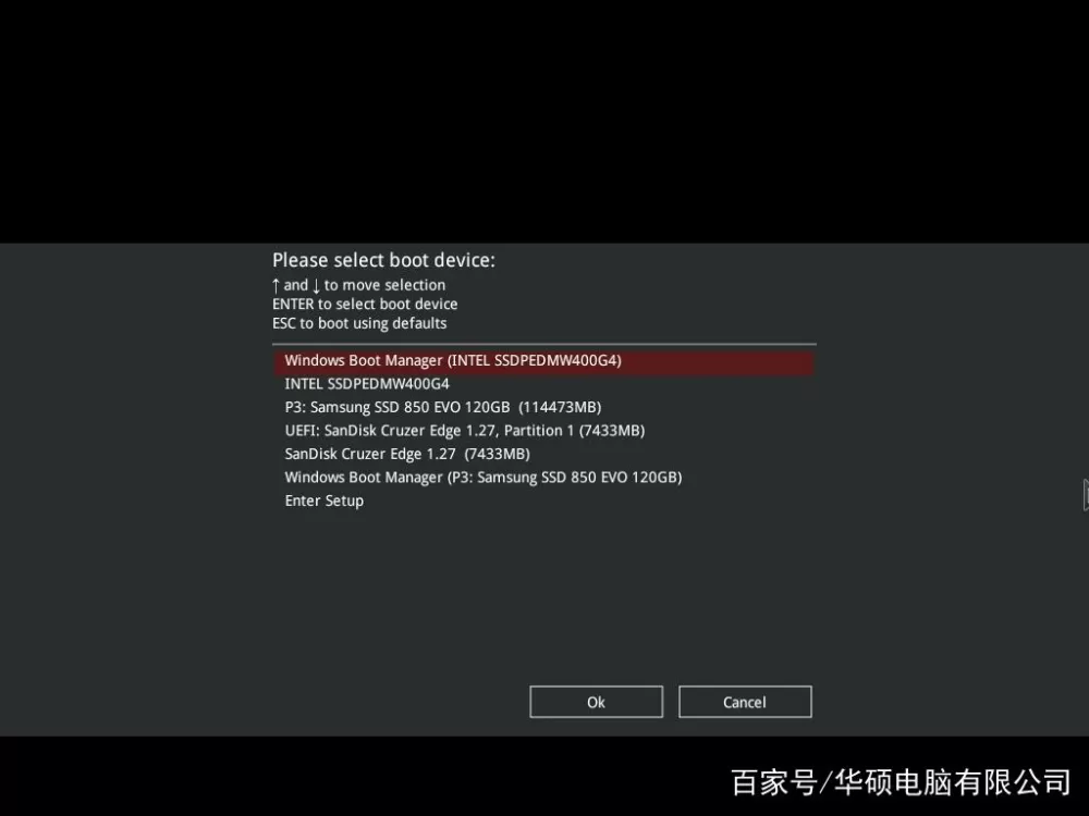 华硕安全启动状态灰色