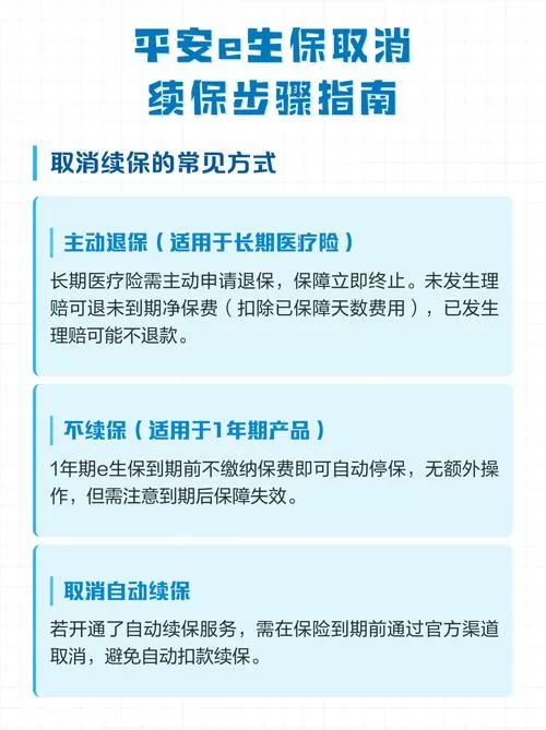 e生保不想续保了怎么退保
