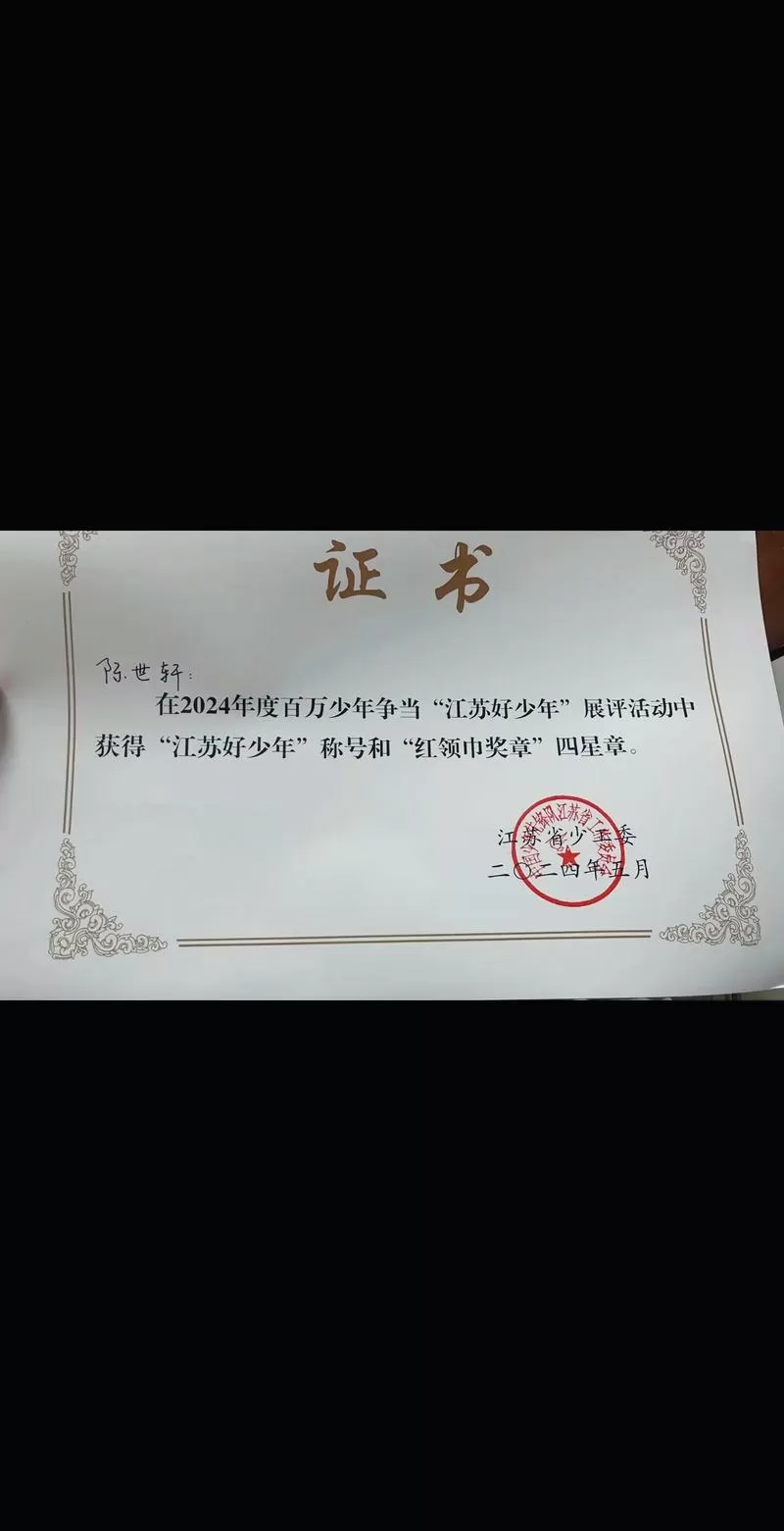江苏好少年证书图标